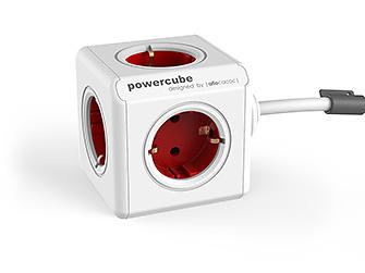 PowerCube Extended 3m, Röd ryhmässä KOTI, TALOUS JA PUUTARHA / Sähkö & Valaistus / Jatkojohdot @ TP E-commerce Nordic AB (38-37817)