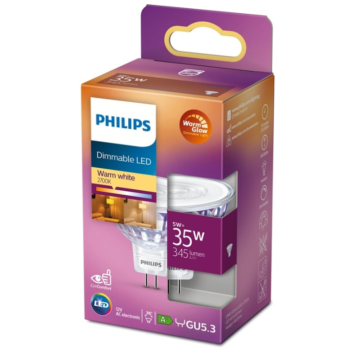Philips LED GU5.3 Spot 35W 12V Dimbar ryhmässä KODINELEKTRONIIKKA / Valaistus / LED-lamput @ TP E-commerce Nordic AB (38-38801)