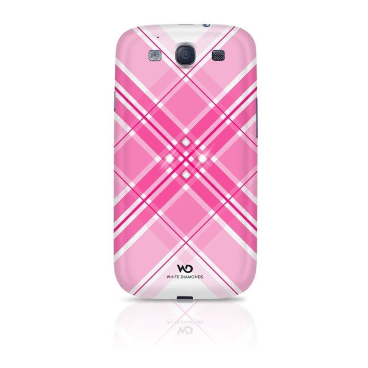 WHITE DIAMONDS Grid Pink Cover to Samsung S3 ryhmässä ÄLYPUHELIMET JA TABLETIT / Puhelimen suojakotelo / Samsung @ TP E-commerce Nordic AB (38-38815)