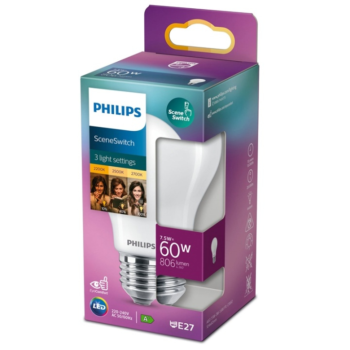 Philips LED SceneSwitch E27 Normal 60- ryhmässä KODINELEKTRONIIKKA / Valaistus / LED-lamput @ TP E-commerce Nordic AB (38-38879)