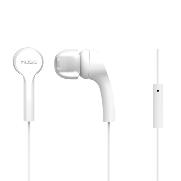 Koss Hörlur KEB9i In Ear Mic Vit ryhmässä KODINELEKTRONIIKKA / Ääni & Kuva / Kuulokkeet & Tarvikkeet / Kuulokkeet @ TP E-commerce Nordic AB (38-39014)