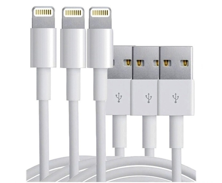 Erittäin laadukkaat USB-kaapelit iPhoneen ja iPadiin, 1 metri (3-pack) ryhmässä ÄLYPUHELIMET JA TABLETIT / Laturit & Kaapelit / Kaapelit / Lightning kaapelit @ TP E-commerce Nordic AB (38-39380)