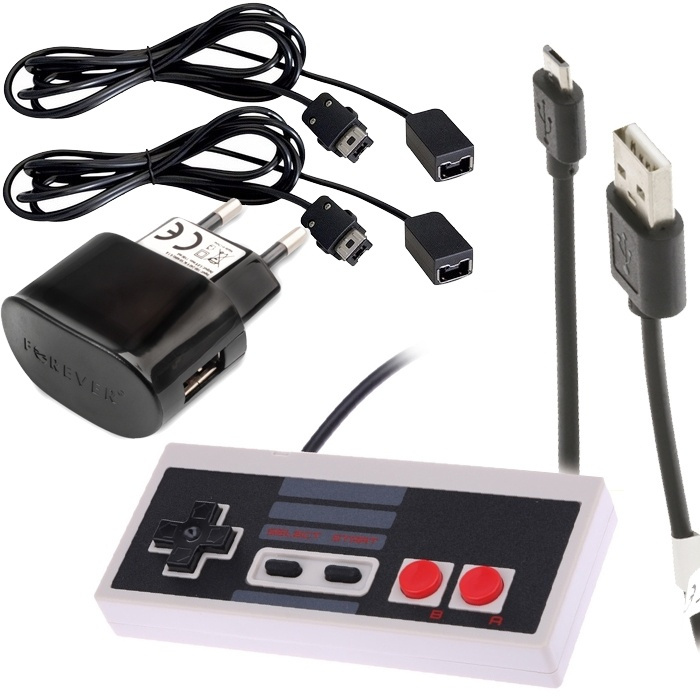 Täydellinen lisävarustesarja NES Classic Minille langallisia ohjaimia varten ryhmässä KODINELEKTRONIIKKA / Pelikonsolit & Tarvikkeet / Nintendo Wii @ TP E-commerce Nordic AB (38-39678)