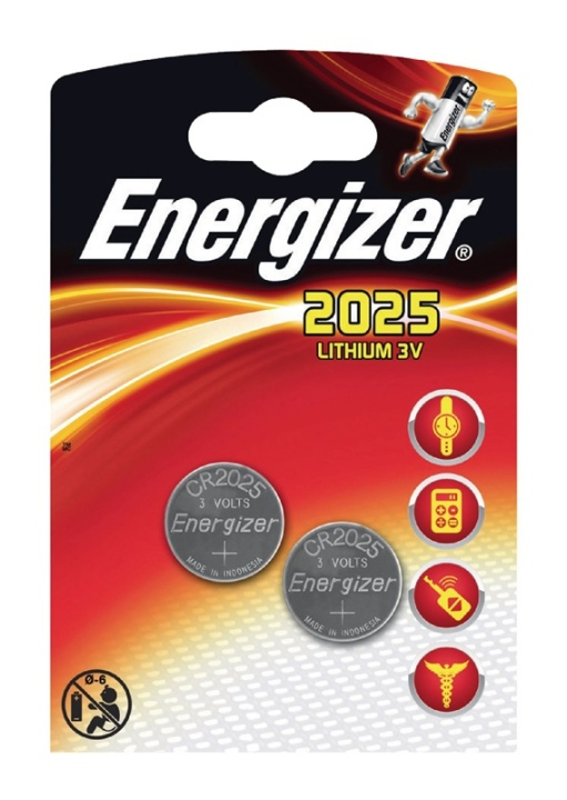 Energizer Litiumnappiparisto CR2025 | 3 V DC | 2 - Läpipainopakkaus | Hopea ryhmässä KODINELEKTRONIIKKA / Paristot & Laturit / Akut / Nappiparistot @ TP E-commerce Nordic AB (38-40468)