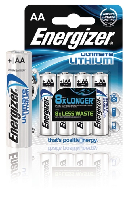 Energizer Litium Paristo AA | 1.5 V DC | 3000 mAh | 4 - Läpipainopakkaus | Hopea ryhmässä KODINELEKTRONIIKKA / Paristot & Laturit / Akut / Muut @ TP E-commerce Nordic AB (38-40503)