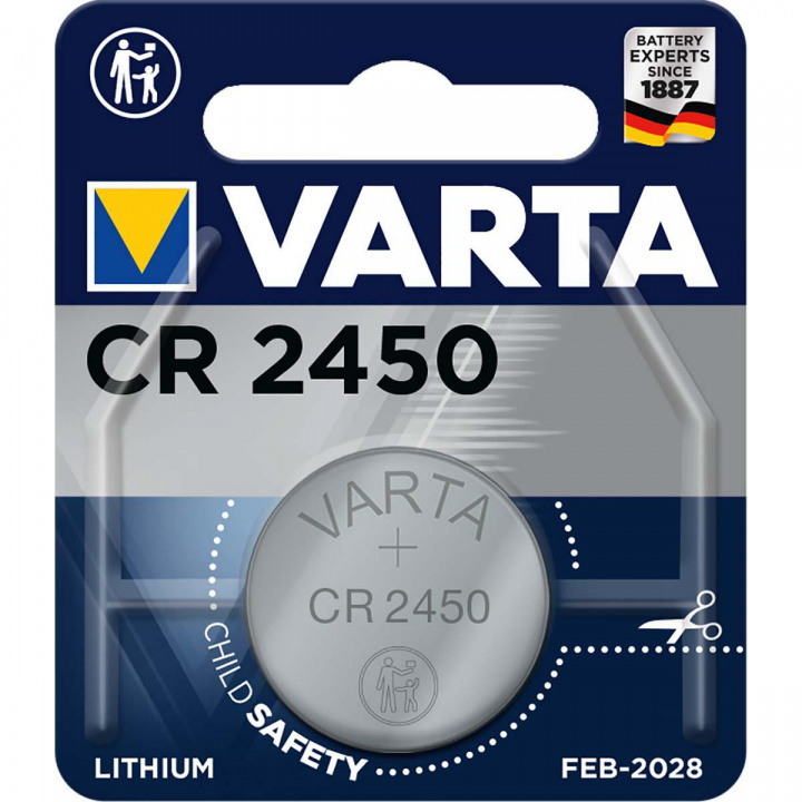 Varta Litiumnappiparisto CR2450 | 3 V DC | 570 mAh | 1 - Läpipainopakkaus | Hopea ryhmässä KODINELEKTRONIIKKA / Paristot & Laturit / Akut / Nappiparistot @ TP E-commerce Nordic AB (38-41956)