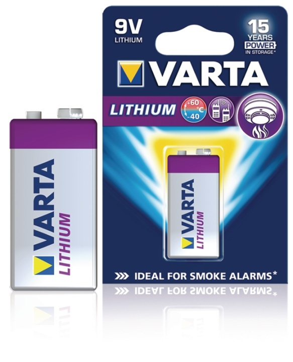 Varta Litium Paristo 9V | 1200 mAh | 1 - Läpipainopakkaus ryhmässä KODINELEKTRONIIKKA / Paristot & Laturit / Akut / 9V @ TP E-commerce Nordic AB (38-41957)