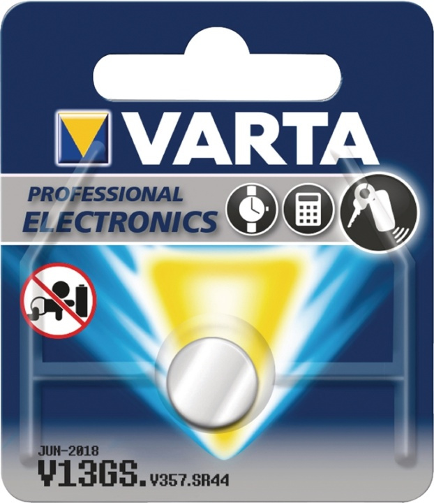 Varta Hopeaoksidi Paristo SR44 | 1.55 V DC | 155 mAh | 1 - Läpipainopakkaus | Kello | Hopea ryhmässä KODINELEKTRONIIKKA / Paristot & Laturit / Akut / Nappiparistot @ TP E-commerce Nordic AB (38-41960)