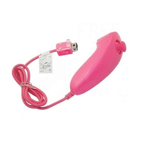 Nunchuk till Wii och Wii U (Rosa) ryhmässä KODINELEKTRONIIKKA / Pelikonsolit & Tarvikkeet / Nintendo Wii @ TP E-commerce Nordic AB (38-4423)