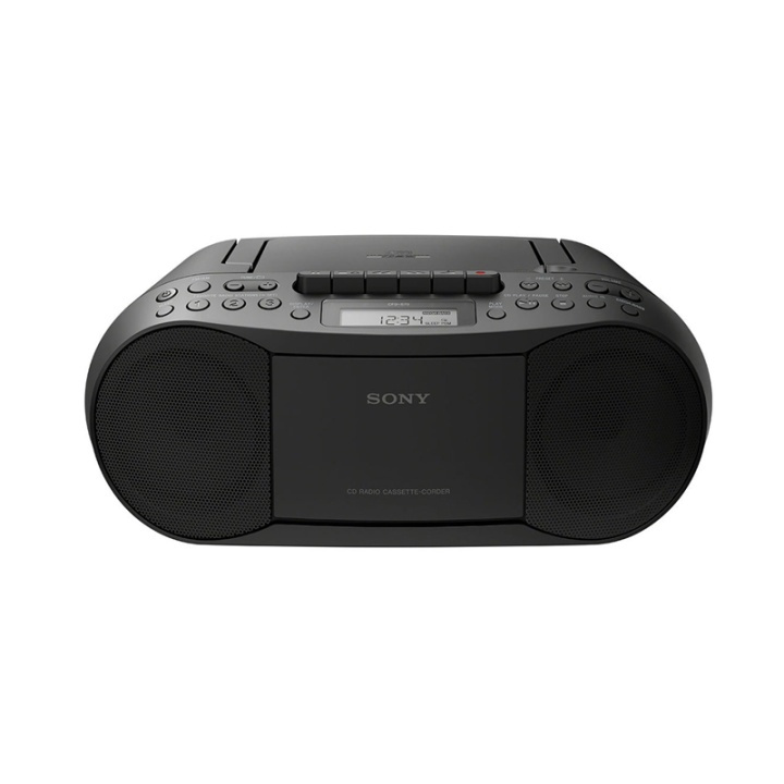 Sony Boombox CD/Kassett/Radio Svart ryhmässä KODINELEKTRONIIKKA / Ääni & Kuva / Kotiteatteri, HiFi ja kannettavat / Compact Stereo & Levysoitin @ TP E-commerce Nordic AB (38-45486)