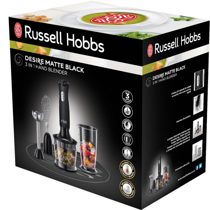 Russell Hobbs Stavmixer 24702-56 Black 3in1 ryhmässä KOTI, TALOUS JA PUUTARHA / Kodinkoneet / Yleiskoneet ja monitoimikoneet / Sauvasekoittimet @ TP E-commerce Nordic AB (38-46044)