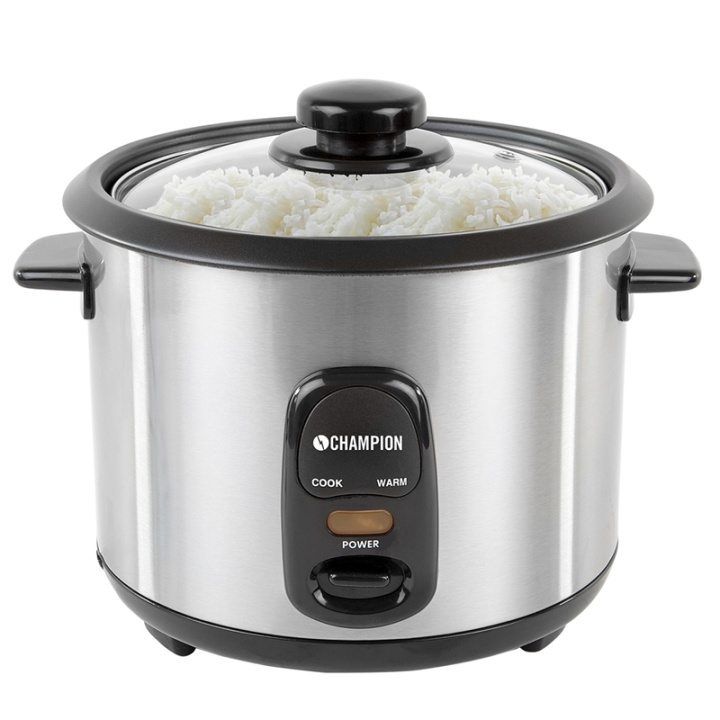 Champion riisin keitin 1.5L 500W RK210 ruostumatonta terästä ryhmässä KOTI, TALOUS JA PUUTARHA / Kodinkoneet / Riisi- ja kananmunankeitin @ TP E-commerce Nordic AB (38-46271)