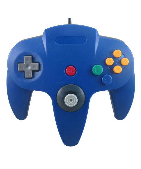 Handkontroll till Nintendo 64 (Blå) ryhmässä KODINELEKTRONIIKKA / Pelikonsolit & Tarvikkeet / Nintendo 64 @ TP E-commerce Nordic AB (38-4672)