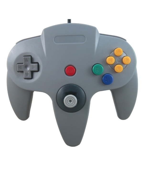 Nintendo 64:n käsiohjain (harmaa) ryhmässä KODINELEKTRONIIKKA / Pelikonsolit & Tarvikkeet / Nintendo 64 @ TP E-commerce Nordic AB (38-4673)