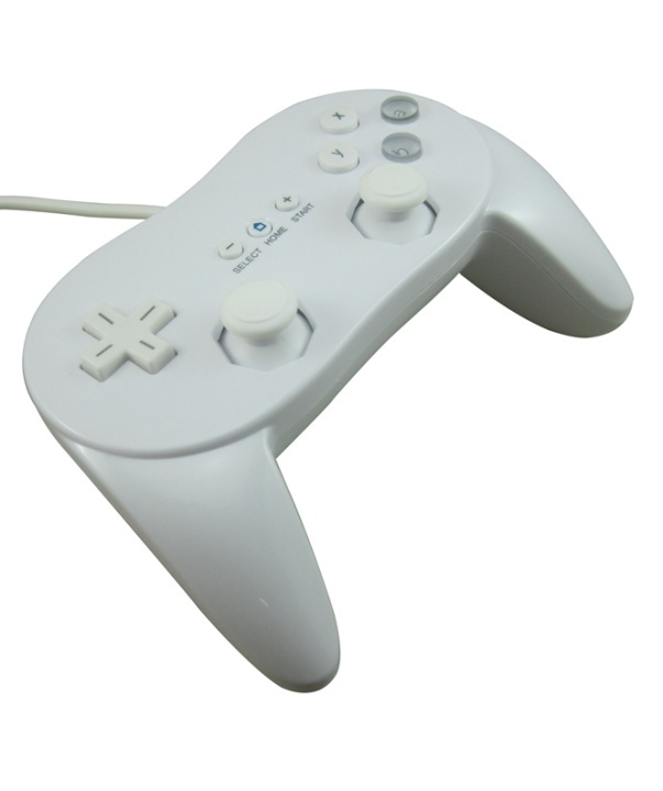 Classic Controller Pro Nintendo Wii:lle (valkoinen) ryhmässä KODINELEKTRONIIKKA / Pelikonsolit & Tarvikkeet / Nintendo Wii @ TP E-commerce Nordic AB (38-4686)