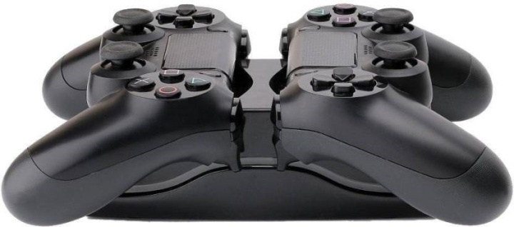Kaksinkertainen latausasema PS4-ohjaimille ryhmässä KODINELEKTRONIIKKA / Pelikonsolit & Tarvikkeet / Sony PlayStation 4 / Tarvikkeet @ TP E-commerce Nordic AB (38-4730)