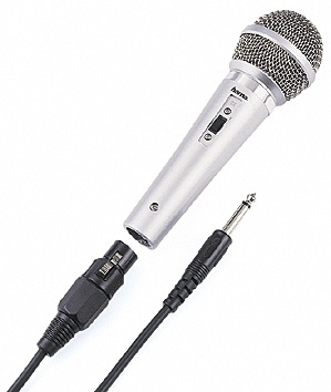 Hama Mikrofon DM-40 Silver ryhmässä KODINELEKTRONIIKKA / Ääni & Kuva / Kädessä pidettävät mikrofonit @ TP E-commerce Nordic AB (38-47311)