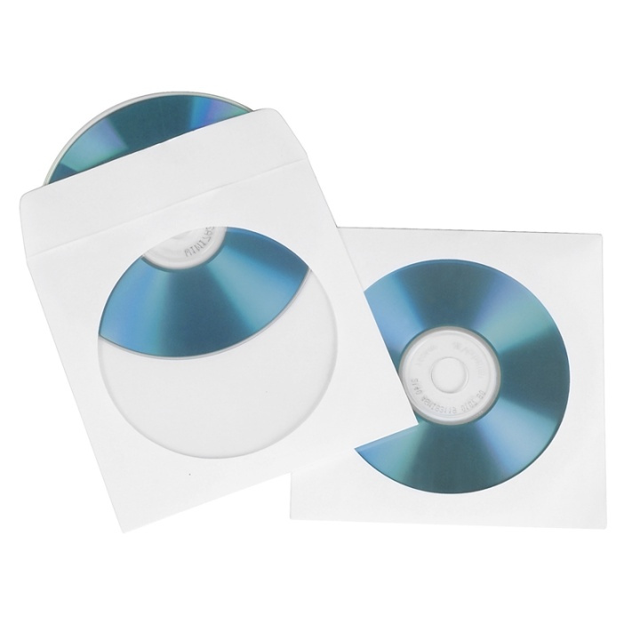 Hama CD/DVD-ficka Papper Vit 100-pack ryhmässä KODINELEKTRONIIKKA / Tallennusvälineet / CD/DVD/BD-levyt / CD/DVD säilytys @ TP E-commerce Nordic AB (38-47334)