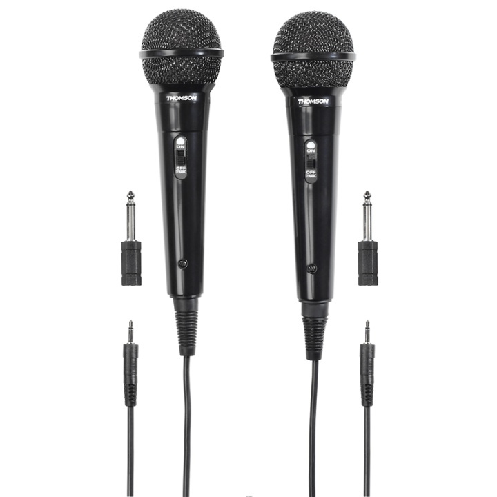 Thomson Mikrofoni M135D Dynaaminen Black 2-pack ryhmässä KODINELEKTRONIIKKA / Ääni & Kuva / Kaiuttimet & Tarvikkeet / Tarvikkeet @ TP E-commerce Nordic AB (38-47699)
