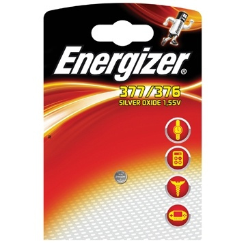 Energizer Batteri 377/376 1-pack ryhmässä KODINELEKTRONIIKKA / Paristot & Laturit / Akut / Nappiparistot @ TP E-commerce Nordic AB (38-47920)