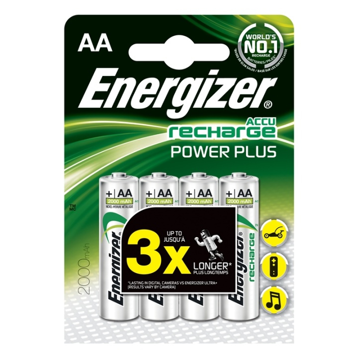 Energizer-akku Aa/Lr6 ladattava Ni-Mh 2000Mah 4-pack 4-pack ryhmässä KODINELEKTRONIIKKA / Paristot & Laturit / Ladattavat paristot / AA @ TP E-commerce Nordic AB (38-47922)