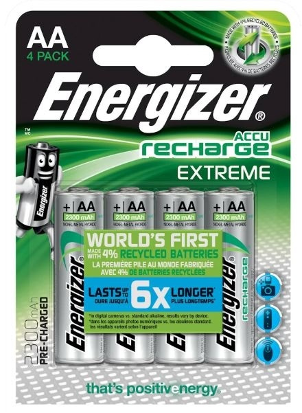 ENERGIZER 2300 mAh AA 4-pack ryhmässä KODINELEKTRONIIKKA / Paristot & Laturit / Akut / AA @ TP E-commerce Nordic AB (38-47926)