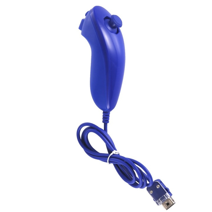 Nunchuk Wiille ja Wii U:lle (tummansininen) ryhmässä KODINELEKTRONIIKKA / Pelikonsolit & Tarvikkeet / Nintendo Wii @ TP E-commerce Nordic AB (38-4795)