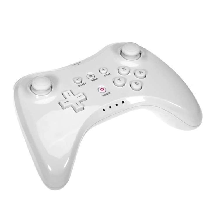 Pro Controller Nintendo Wii U:lle (valkoinen) ryhmässä KODINELEKTRONIIKKA / Pelikonsolit & Tarvikkeet / Nintendo Wii U @ TP E-commerce Nordic AB (38-4826)