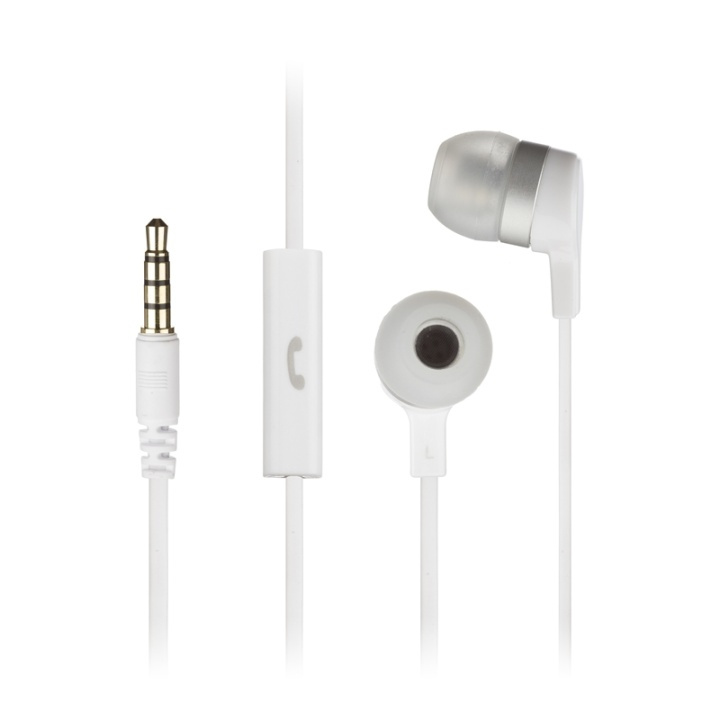 KITSOUND Mini In-Ear Mic White ryhmässä KODINELEKTRONIIKKA / Ääni & Kuva / Kuulokkeet & Tarvikkeet / Kuulokkeet @ TP E-commerce Nordic AB (38-48397)