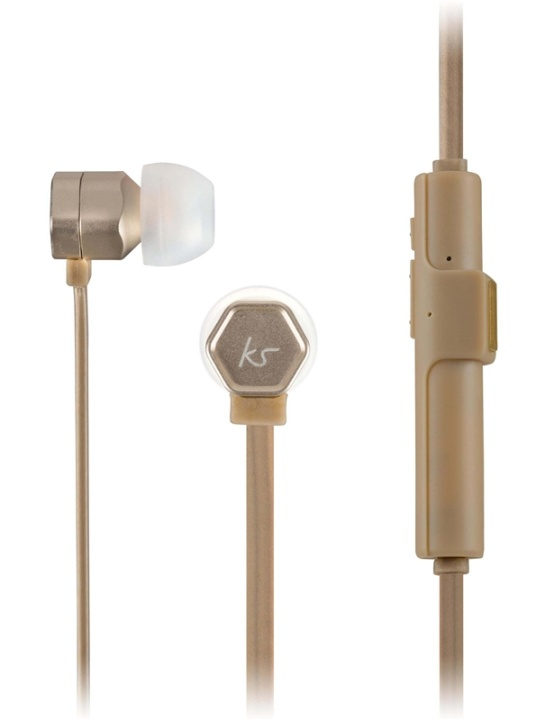 KITSOUND Hive In-Ear Mic Gold ryhmässä KODINELEKTRONIIKKA / Ääni & Kuva / Kuulokkeet & Tarvikkeet / Kuulokkeet @ TP E-commerce Nordic AB (38-48534)