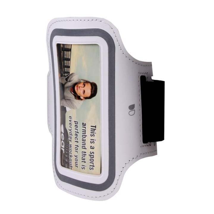 Gear Sportarmband Universal S/M Vit ryhmässä ÄLYPUHELIMET JA TABLETIT / Urheilu, koti ja vapaa-aika / Urheilurannekkeet @ TP E-commerce Nordic AB (38-48953)