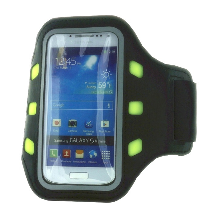 Gear Sportarmband LED Universal S/M ex. iPhone5 Svart ryhmässä ÄLYPUHELIMET JA TABLETIT / Urheilu, koti ja vapaa-aika / Urheilurannekkeet @ TP E-commerce Nordic AB (38-49052)