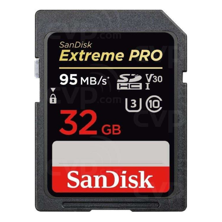 SANDISK SDHC Extreme Pro 32GB 95MB/s UHS-I V30 U3 C10 ryhmässä KODINELEKTRONIIKKA / Tallennusvälineet / Muistikortit / SD/SDHC/SDXC @ TP E-commerce Nordic AB (38-49315)