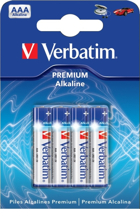 Verbatim paristot, AAA(LR03), 4-pakkaus, Alkaline, 1,5 V ryhmässä KODINELEKTRONIIKKA / Paristot & Laturit / Akut / AAA @ TP E-commerce Nordic AB (38-5158)