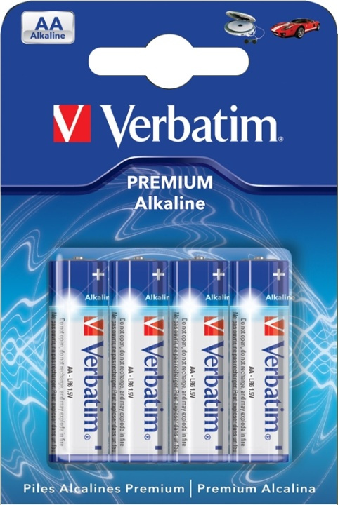 Verbatim paristot, AA(LR06), 4-pakkaus, Alkaline, 1,5 V ryhmässä KODINELEKTRONIIKKA / Paristot & Laturit / Akut / AA @ TP E-commerce Nordic AB (38-5159)