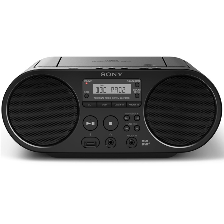 Sony Boombox CD/FM/DAB+/USB ryhmässä KODINELEKTRONIIKKA / Ääni & Kuva / Kotiteatteri, HiFi ja kannettavat / Kannettavat musiikkisoittimet / CD-sottimet @ TP E-commerce Nordic AB (38-52085)