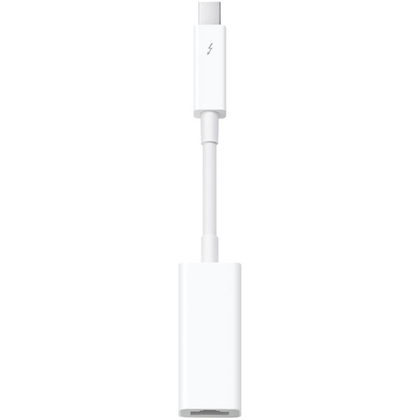 Apple Thunderbolt till Gigabit ethernet adapter, vit ryhmässä TIETOKOONET & TARVIKKEET / Kaapelit & Sovittimet / Apple Thunderbolt @ TP E-commerce Nordic AB (38-52608)