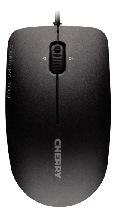 Cherry MC 2000 Corded Mouse, USB, 1600dpi, symmetrinen, musta ryhmässä TIETOKOONET & TARVIKKEET / Hiiret & Näppäimistöt / Hiiret / Langalliset @ TP E-commerce Nordic AB (38-52814)