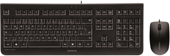 Cherry DC 2000 - Standardinäppäimistö ja 3-napin hiiri, pohj.mainen ryhmässä TIETOKOONET & TARVIKKEET / Hiiret & Näppäimistöt / Näppäimistöt / Paketti @ TP E-commerce Nordic AB (38-52834)