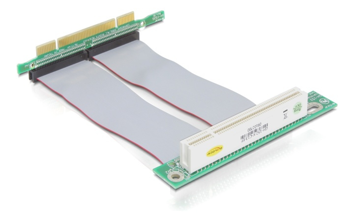 DeLOCK PCI raiser kort, PCI 32 3,3/5V uros - PCI 32Bit 5V naaras, 13cm ryhmässä TIETOKOONET & TARVIKKEET / Tietokoneen komponentit / Riser-kortit @ TP E-commerce Nordic AB (38-52940)