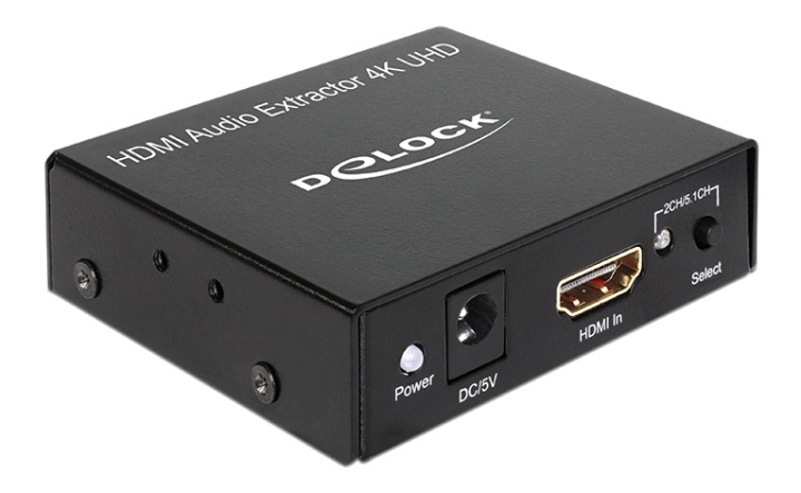 DeLOCK HDMI Stereo/5.1 audio konvertteri, UltraHD, S/PDIF, 3,5mm ryhmässä TIETOKOONET & TARVIKKEET / Tietokoneen komponentit / Äänikortit @ TP E-commerce Nordic AB (38-52976)