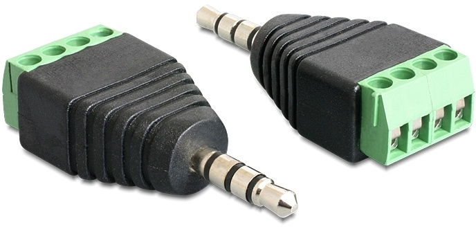 DeLOCK sovitin, 3,5mm stereo ur - 4-pin sarjaliitin, musta ryhmässä KODINELEKTRONIIKKA / Kaapelit & Sovittimet / Analoginen ääni / Sovittimet @ TP E-commerce Nordic AB (38-53002)