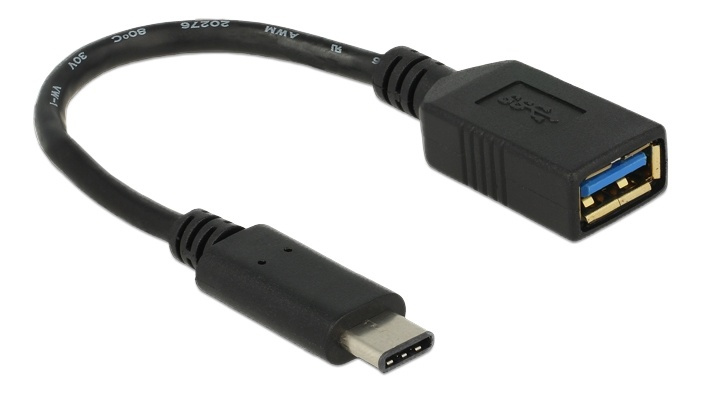 DeLOCK sovitin, USB 3.1 Gen 1, USB-C uros - USB-A naaras, musta ryhmässä TIETOKOONET & TARVIKKEET / Kaapelit & Sovittimet / USB / USB-A / Sovittimet @ TP E-commerce Nordic AB (38-53014)