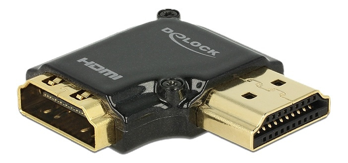 Delock HDMI-sovitin, 19-pin na-ur, kulmaliitin 90° oikealle, musta ryhmässä KODINELEKTRONIIKKA / Kaapelit & Sovittimet / HDMI / Sovittimet @ TP E-commerce Nordic AB (38-53017)