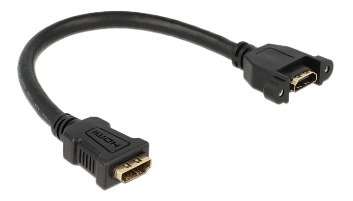 DeLOCK HDMI-kaapeli paneeliasennukseen, 2xHDMI 19-pin, naaras, 0,25, ryhmässä KODINELEKTRONIIKKA / Kaapelit & Sovittimet / HDMI / Kaapelit @ TP E-commerce Nordic AB (38-53075)