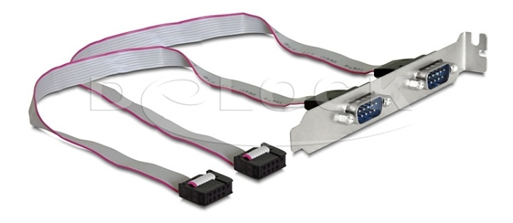 DeLOCK sarjaportti peittolevyllä,2xDB9 uros,suora pin-pin konfiguraat. ryhmässä TIETOKOONET & TARVIKKEET / Tietokoneen komponentit / Työkalut ja asennus @ TP E-commerce Nordic AB (38-53120)