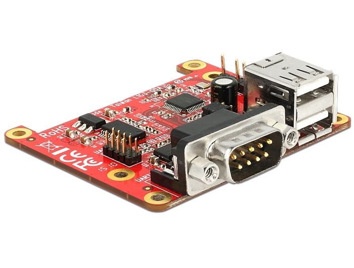 DeLOCK 62649, RPI-laajenn.moduuli, 2xUSB Type A, RS-232, sis. as.sarja ryhmässä TIETOKOONET & TARVIKKEET / Tietokoneen komponentit / Kovalevyt / Sovittimet & Tarvikkeet @ TP E-commerce Nordic AB (38-53150)