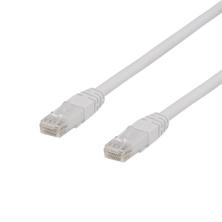 DELTACO U/UTP Cat6a patchkabel, LSZH, 1,5m, White ryhmässä TIETOKOONET & TARVIKKEET / Kaapelit & Sovittimet / DVI / Kaapelit @ TP E-commerce Nordic AB (38-53600)