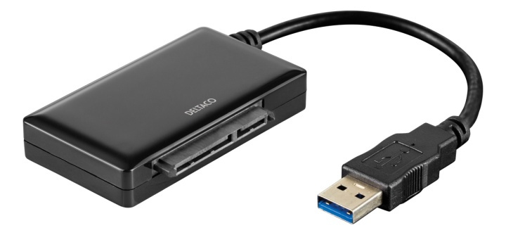 DELTACO USB 3.0 - SATA 6Gb/s sovitin, 2,5/3,5