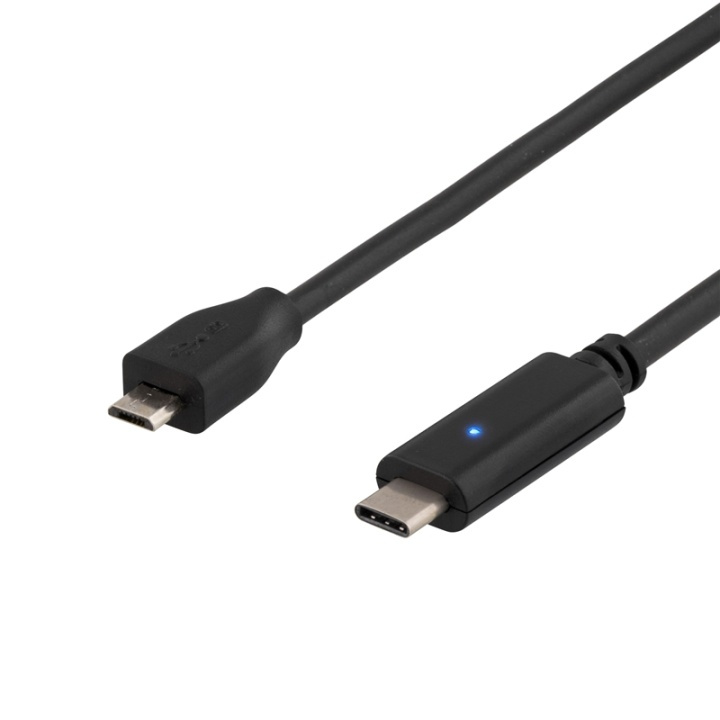 DELTACO USB 2.0 -kaapeli, Type C - Type Micro B uros, 1m, musta ryhmässä TIETOKOONET & TARVIKKEET / Kaapelit & Sovittimet / USB / Micro-USB / Kaapelit @ TP E-commerce Nordic AB (38-53663)